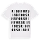 White t-shirt med Rinnfors ordlek t-shirt