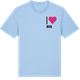 Blue Soul t-shirt med Jag älskar Ris t-shirt litet tryck