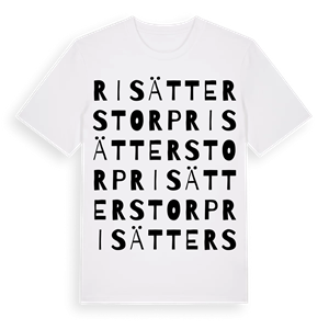 Risätterstorp ordlek t-shirt – ekologisk bomull t-shirt från Pinshirt