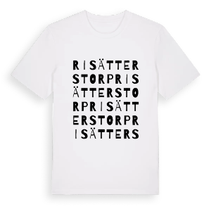 Risätterstorp ordlek t-shirt – ekologisk bomull t-shirt från PinShirt