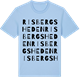 Blue Soul t-shirt med Risbergsheden ordlek t-shirt