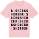 Pink Cotton t-shirt med Risbergsheden ordlek t-shirt
