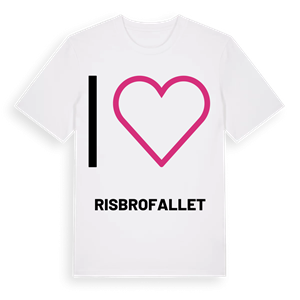Jag älskar Risbrofallet t-shirt stort tryck – ekologisk bomull t-shirt från PinShirt