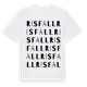 White t-shirt med Risfall ordlek t-shirt