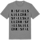 Mid Heather Gray t-shirt med Risfallskullen ordlek t-shirt
