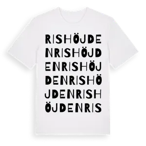 Rishöjden ordlek t-shirt – ekologisk bomull t-shirt från Pinshirt