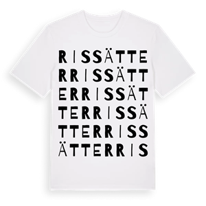 Rissätter ordlek t-shirt – ekologisk bomull t-shirt från PinShirt