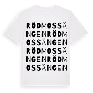 Rödmossängen ordlek t-shirt – ekologisk bomull t-shirt från Pinshirt
