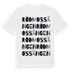 White t-shirt med Rödmossängen ordlek t-shirt