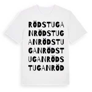Rödstugan ordlek t-shirt – ekologisk bomull t-shirt från Pinshirt