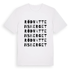 Rödvattensberget ordlek t-shirt – ekologisk bomull t-shirt från PinShirt