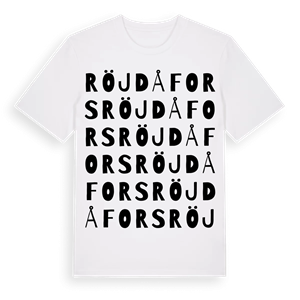Röjdåfors ordlek t-shirt – ekologisk bomull t-shirt från PinShirt