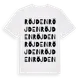 White t-shirt med Röjden ordlek t-shirt