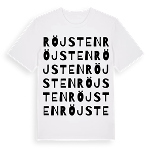 Röjsten ordlek t-shirt – ekologisk bomull t-shirt från PinShirt