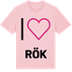 Pink Cotton t-shirt med Jag älskar Rök t-shirt stort tryck