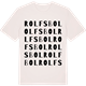 Vintage White t-shirt med Rolfsbol ordlek t-shirt