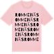Pink Cotton t-shirt med Rommenäs ordlek t-shirt