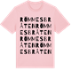 Pink Cotton t-shirt med Römmesbråten ordlek t-shirt