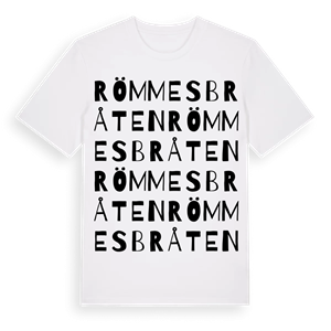 Römmesbråten ordlek t-shirt – ekologisk bomull t-shirt från Pinshirt