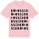 Pink Cotton t-shirt med Römossen ordlek t-shirt