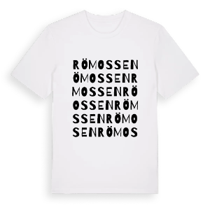 Römossen ordlek t-shirt – ekologisk bomull t-shirt från PinShirt
