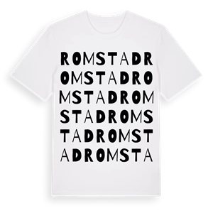 Romstad ordlek t-shirt – ekologisk bomull t-shirt från PinShirt