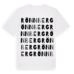 Rönnberg ordlek t-shirt – ekologisk bomull t-shirt från PinShirt