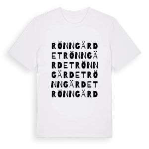 Rönngärdet ordlek t-shirt – ekologisk bomull t-shirt från PinShirt