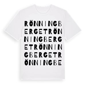 Rönningberget ordlek t-shirt – ekologisk bomull t-shirt från PinShirt