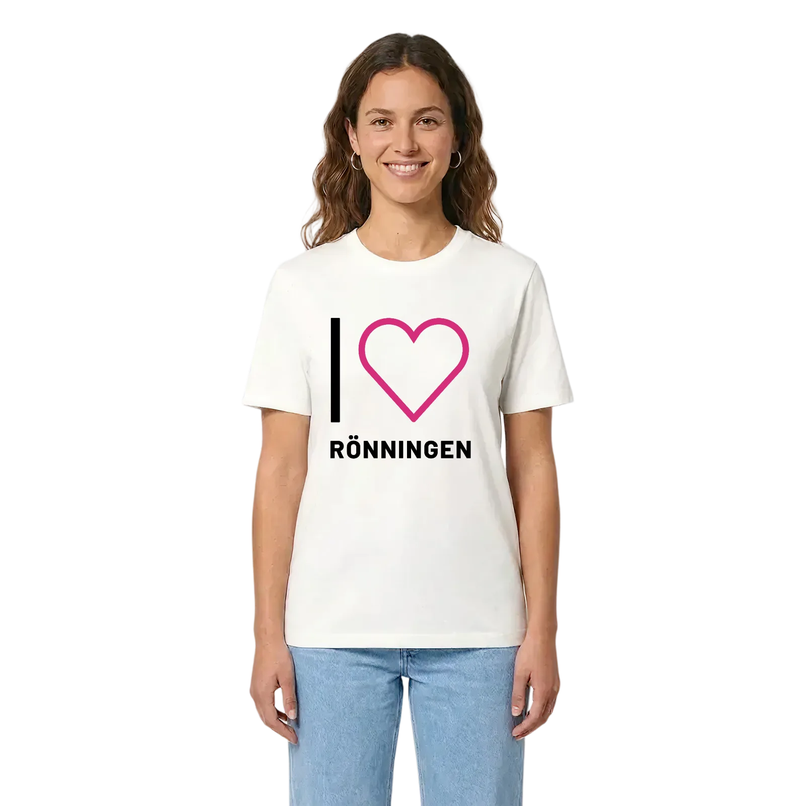 Jag älskar Rönningen t-shirt stort tryck – White, i miljö