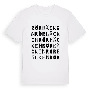Rörbäcken ordlek t-shirt – ekologisk bomull t-shirt från PinShirt
