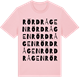 Pink Cotton t-shirt med Rördrågen ordlek t-shirt