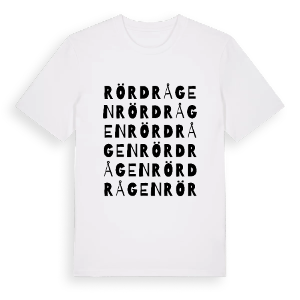 Rördrågen ordlek t-shirt – ekologisk bomull t-shirt från PinShirt