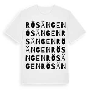 Rösängen ordlek t-shirt – ekologisk bomull t-shirt från PinShirt