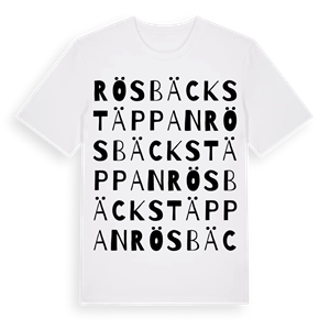 Rösbäckstäppan ordlek t-shirt – ekologisk bomull t-shirt från PinShirt