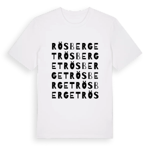 Rösberget ordlek t-shirt – ekologisk bomull t-shirt från PinShirt