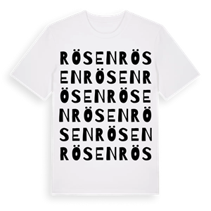 Rösen ordlek t-shirt – ekologisk bomull t-shirt från PinShirt