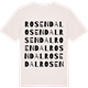 Vintage White t-shirt med Rosendal ordlek t-shirt