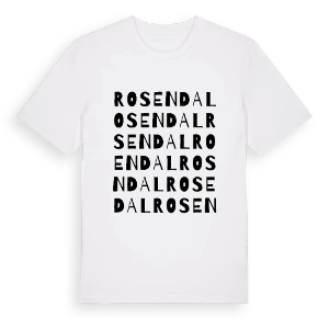 Rosendal ordlek t-shirt – ekologisk bomull t-shirt från PinShirt