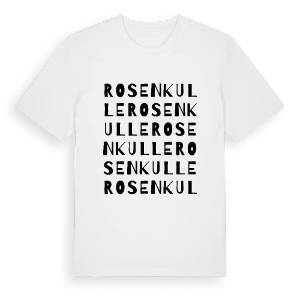 Rosenkulle ordlek t-shirt – ekologisk bomull t-shirt från PinShirt