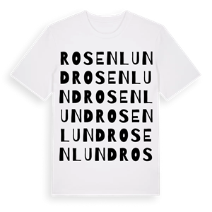 Rosenlund ordlek t-shirt – ekologisk bomull t-shirt från PinShirt