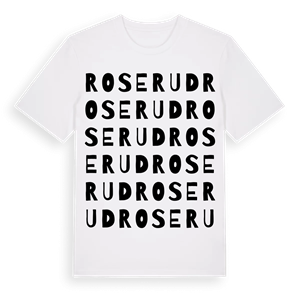 Roserud ordlek t-shirt – ekologisk bomull t-shirt från PinShirt