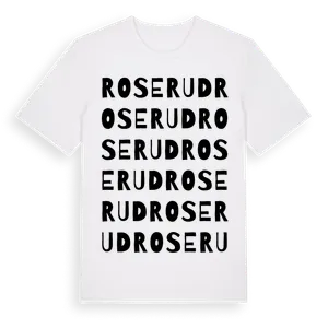 Roserud ordlek t-shirt – ekologisk bomull t-shirt från Pinshirt