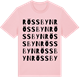 Pink Cotton t-shirt med Rössbyn ordlek t-shirt