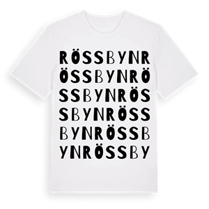 Rössbyn ordlek t-shirt – ekologisk bomull t-shirt från PinShirt