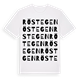 White t-shirt med Röstegen ordlek t-shirt