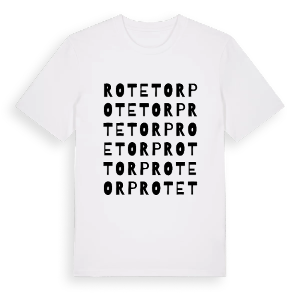 Rotetorp ordlek t-shirt – ekologisk bomull t-shirt från PinShirt