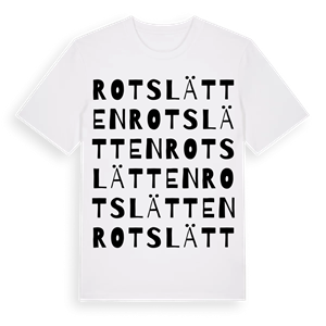 Rotslätten ordlek t-shirt – ekologisk bomull t-shirt från Pinshirt