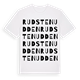 White t-shirt med Rud Stenudden ordlek t-shirt