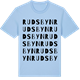 Blue Soul t-shirt med Rudsbyn ordlek t-shirt